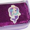 Pencil case-cosmetic bag INLANDIA, 2 branches, soft, sequined, mermaid, purple, 21х6х9 cm