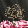 Дарим Красиво / Presenting Nicely / Topper "Happy Anniversary, 30!" gold, hanging