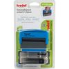 Stamp samoobrony 2-line, size of print 70х10 mm, blue with no border, TRODAT 4916DB, CASH included
