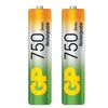 GP / Batteries rechargeable AAA Ni-Mh, 750 mAh, set of 2 pcs. in blister