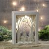 Kaemingk / Silvesterlampe Diorama Frosty Elegy 15 * 20 cm auf Batterien, 18 LED Lampen