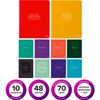 BRAUBERG / Exercise books, 10-PIECE SET, "COLOR", 48 sheets, matte lamination, varnish, 70 g / m2,