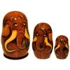 Мастерская подарков / Gift workshop / Mammoth matryoshka with a twig, 13 cm.
