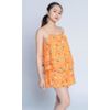 Orange women's suit with shorts