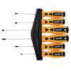 SET of screwdrivers SL/Ph, 6 pieces, SPARTA Point, CrV, two-component handles, plastic case