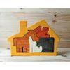 Wooden toy "Animals in the house"