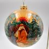 Палех / Palekh / Christmas tree ball "Morozko" glass, master Chaparina