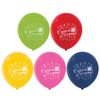 ЗОЛОТАЯ СКАЗКА / Balloons 12 "(30 cm), SET of 5 pieces, assorted 5 colors, with a picture" Happy Birthday ", package