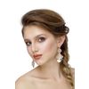 Lubava lace earrings, warm gold, Madame Cruje