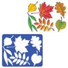 Stencil-coloring "Leaves of trees," 165 mm x 205 mm