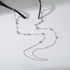 Сималенд / Eyeglass chain "Love" large beads, white in silver