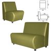 Soft chair "Cloud", "V-600", 550x750x780 mm, without armrests, eco-leather, light green