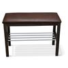 SHEFFILTON / Shoe bench-shelf SHT-B2, 670x310x490 mm, 1 shelf, wood / leatherette / metal, wenge / brown / chrome