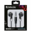 DEFENDER / Fones de ouvido # 1 Basic 617, com fio, 1,1 m, intra-auricular, preto