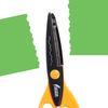 Scissors TREASURE ISLAND, 165 mm, curved blade pattern, black and orange, boxed with Euro slot