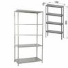 Metal BRABIX "MS KD-200/50-5" (in 2000-s1000/g500mm), 5 shelves, compact packaging