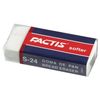 Eraser FACTIS Softer S 24 (Spain), 50х24х10 mm, white, rectangular, synthetic rubber, cardboard holder
