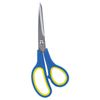 Scissors OTISBURG "Soft Grip", 190 mm, rubber insert, blue-yellow, 3-sided sharpening