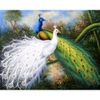 Опт-картина / Painting by numbers 40x50 Two peacocks