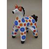 Дымковская глиняная игрушка / Figur "Pferd mit roten Ohren"