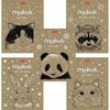 HATBER / Notebook А5, 48 sh., Bracket, cage, Kraft cardboard cover, "Lovely animals" / 10 pcs.