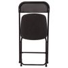 Folding chair for brabix house and office "Golf CF-002", black frame, plastic black