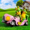 Хорошие сувениры / Figured pots "Frogs on the car" 24x30x21 cm