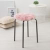 Доляна / Dolyana / Seat on a chair fur "Fluffy" color powder d 30 cm, polyethylene 100% 4386265