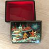 Палех / Palekh / Box "Winter", 10 * 8 cm, master Lukina
