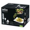 BRAUN / Hand blender MQ525 OMELETTE, 600 W, 2 speeds, chopper, whisk, glass, steel, gray