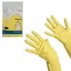 VILEDA / Household rubber gloves "Contract" with cotton spraying, size L (large), yellow