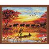 Опт-картина / mosaico diamante 40x50, strass rotondi paesaggio africano