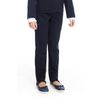 School trousers-straight cut knit dark blue for girls