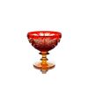 Гусевской Хрустальный завод / Crystal vase for the table "Lyubava" amber-red