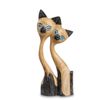 Decor and Gift / Wooden figurine "Long-necked cats" 20 cm