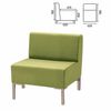 Armchair "Host" M-43, 620x620x780 mm, without armrests, eco-leather, light green