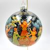 Палех / Palekh / Christmas tree ball "Snow Maiden" glass, master Kuzmenko