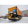 Sand spreading equipment on a dump truck