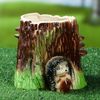 Керамика ручной работы / Figured planter "Stump with a hedgehog" 1.5 l