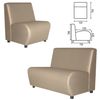 Armchair "Cloud", "V-600", 550x750x780 mm, without armrests, eco-leather, beige