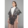 Lacy shawl "Firebird" black, Madame Cruje