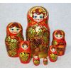 Matriochka n ° 14 "Khokhloma" 7 poupées