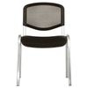BRABIX staff and visitors chair "Iso NET CF-006", chrome frame, black