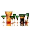 Гусевской Хрустальный завод / Crystal vase for flowers "Imperial" amber-green