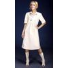 Снежинка / Snowflake / Women's dress "A-la-russ" of a straight silhouette with cutwork embroidery