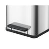 Waste bin Hailo Öko duo Plus M 2 * 9 l., Steel, white