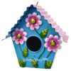 Kaemingk / Garden decoration Birdhouse Flowers from Alesund 31 * 18 cm blue
