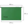 Hanging folder A4/Foolscap (406х245 mm), up to 80 sheets, SET of 10 PCs, green, cardboard, BRAUBERG (Italy)