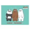 HATBER / Album for drawing "The whole truth about bears" (5 types), 32 sheets A4, 205x290 mm, staple, cardboard cover