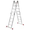NEW HEIGHT / Aluminum transforming ladder 4x4 steps, height 4.5 m (4 sections 1.2 m each) up to 150 kg, weight 16.5 kg